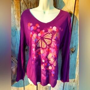 Pretty butterfly woman’s top
